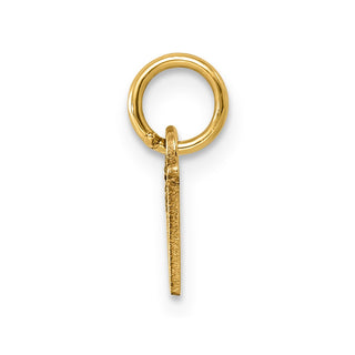 14k Yellow Gold Cutout Letter V Initial Charm