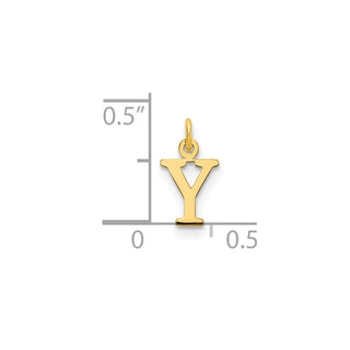 14k Yellow Gold Cutout Letter Y Initial Charm