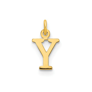 14k Yellow Gold Cutout Letter Y Initial Charm