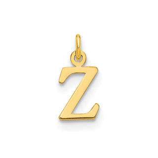 14k Yellow Gold Cutout Letter Z Initial Charm