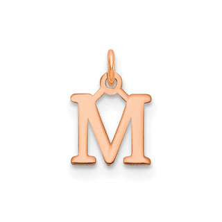 14k Rose Gold Cutout Letter M Initial Charm