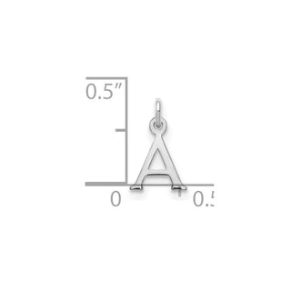 14k White Gold Cutout Letter A Initial Charm
