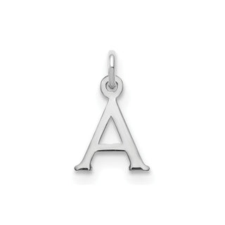 14k White Gold Cutout Letter A Initial Charm