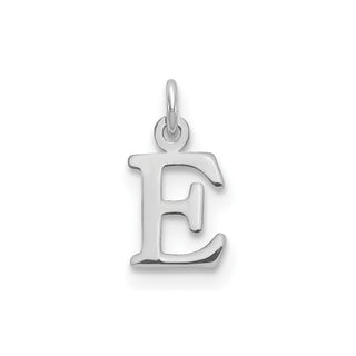14k White Gold Cutout Letter E Initial Charm