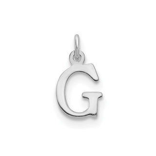 14k White Gold Cutout Letter G Initial Charm