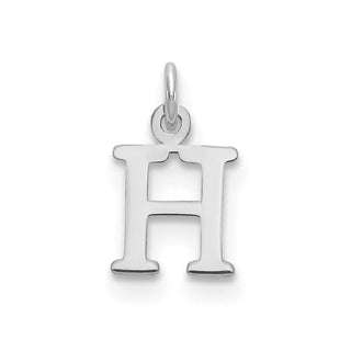 14k White Gold Cutout Letter H Initial Charm