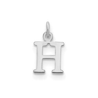 14k White Gold Cutout Letter H Initial Charm