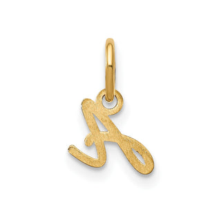 14k Yellow Gold Upper Case Letter A Initial Charm
