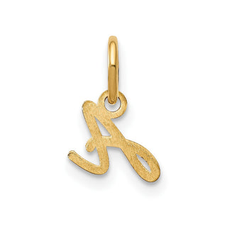 14k Yellow Gold Upper Case Letter A Initial Charm