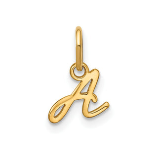 14k Yellow Gold Upper Case Letter A Initial Charm