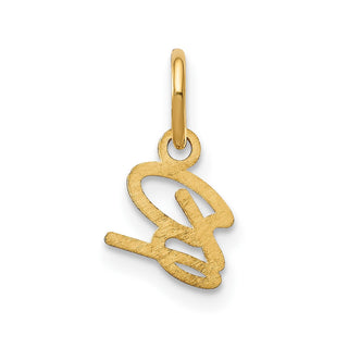 14k Yellow Gold Upper Case Letter B Initial Charm