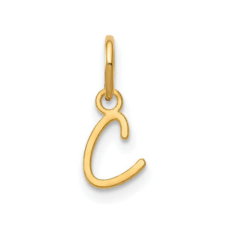 14k Yellow Gold Upper Case Letter C Initial Charm
