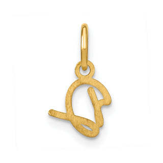 14k Yellow Gold Upper Case Letter D Initial Charm