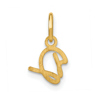 14k Yellow Gold Upper Case Letter D Initial Charm