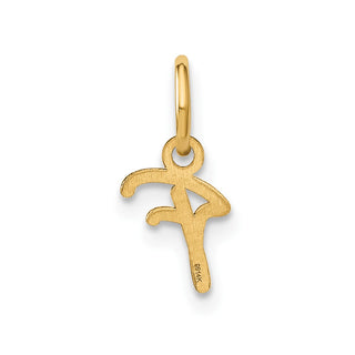 14k Yellow Gold Upper Case Letter F Initial Charm