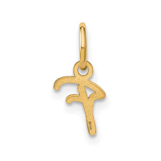 14k Yellow Gold Upper Case Letter F Initial Charm