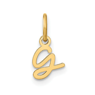 14k Yellow Gold Upper Case Letter G Initial Charm