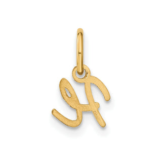 14k Yellow Gold Upper Case Letter H Initial Charm
