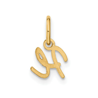 14k Yellow Gold Upper Case Letter H Initial Charm