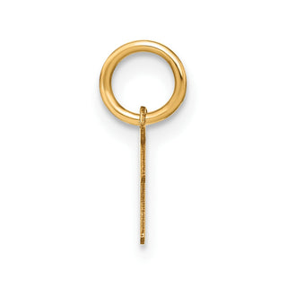 14k Yellow Gold Upper Case Letter I Initial Charm