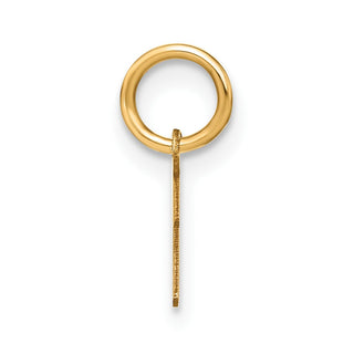 14k Yellow Gold Upper Case Letter I Initial Charm