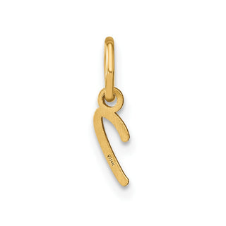 14k Yellow Gold Upper Case Letter I Initial Charm