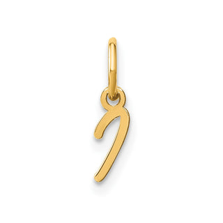 14k Yellow Gold Upper Case Letter I Initial Charm
