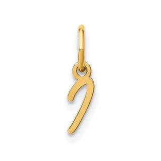 14k Yellow Gold Upper Case Letter I Initial Charm
