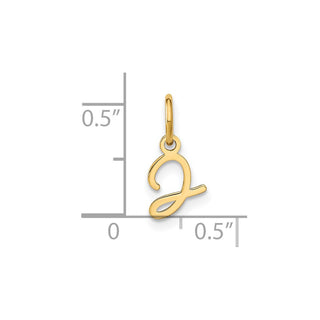 14k Yellow Gold Upper Case Letter J Initial Charm