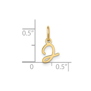14k Yellow Gold Upper Case Letter J Initial Charm