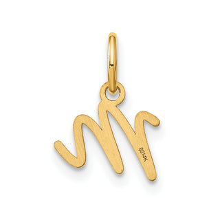 14k Yellow Gold Upper Case Letter M Initial Charm