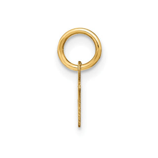 14k Yellow Gold Upper Case Letter N Initial Charm