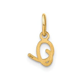 14k Yellow Gold Upper Case Letter O Initial Charm