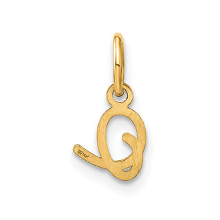 14k Yellow Gold Upper Case Letter O Initial Charm