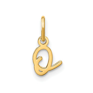 14k Yellow Gold Upper Case Letter O Initial Charm
