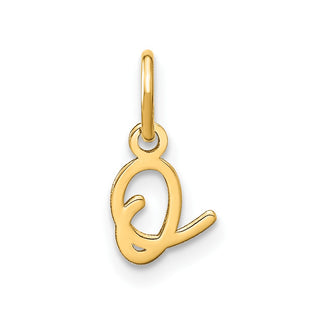14k Yellow Gold Upper Case Letter O Initial Charm
