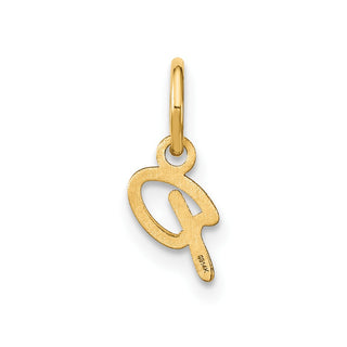 14k Yellow Gold Upper Case Letter P Initial Charm