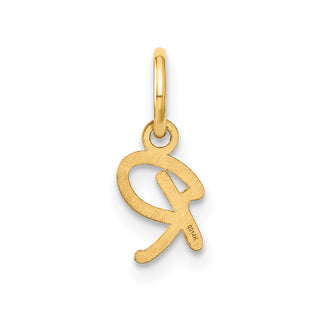 14k Yellow Gold Upper Case Letter R Initial Charm