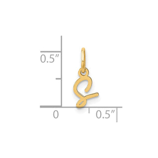 14k Yellow Gold Upper Case Letter S Initial Charm