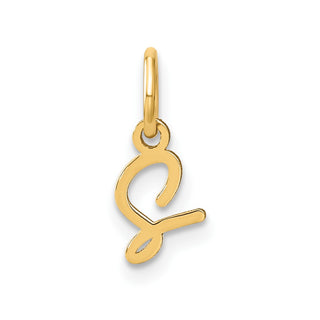 14k Yellow Gold Upper Case Letter S Initial Charm