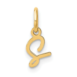 14k Yellow Gold Upper Case Letter S Initial Charm