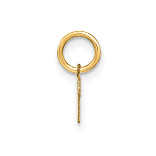 14k Yellow Gold Upper Case Letter V Initial Charm
