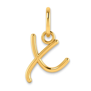 14k Yellow Gold Upper Case Letter X Initial Charm
