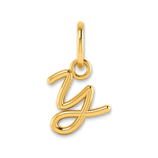 14k Yellow Gold Upper Case Letter Y Initial Charm