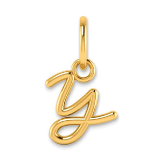 14k Yellow Gold Upper Case Letter Y Initial Charm
