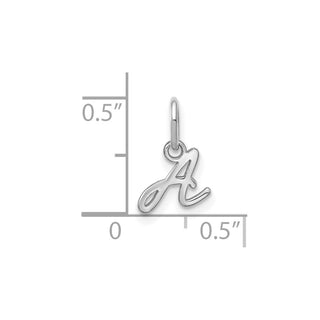 14K White Gold Upper case Letter A Initial Charm