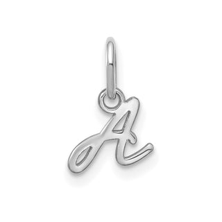 14K White Gold Upper case Letter A Initial Charm