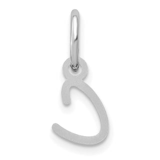 14K White Gold Upper case Letter C Initial Charm