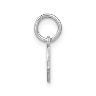 14K White Gold Upper case Letter D Initial Charm