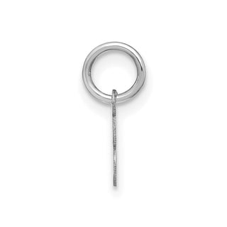 14K White Gold Upper case Letter E Initial Charm